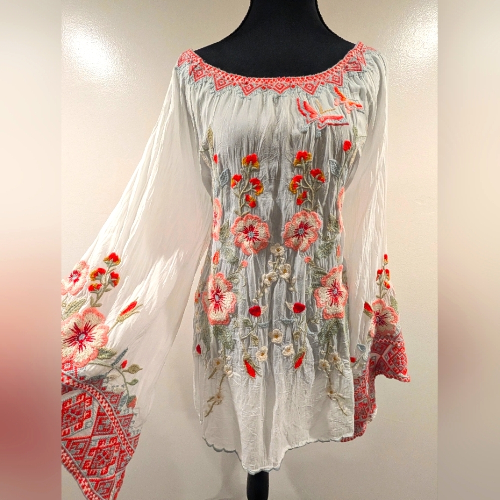 Johnny Was Embroidered Tunic